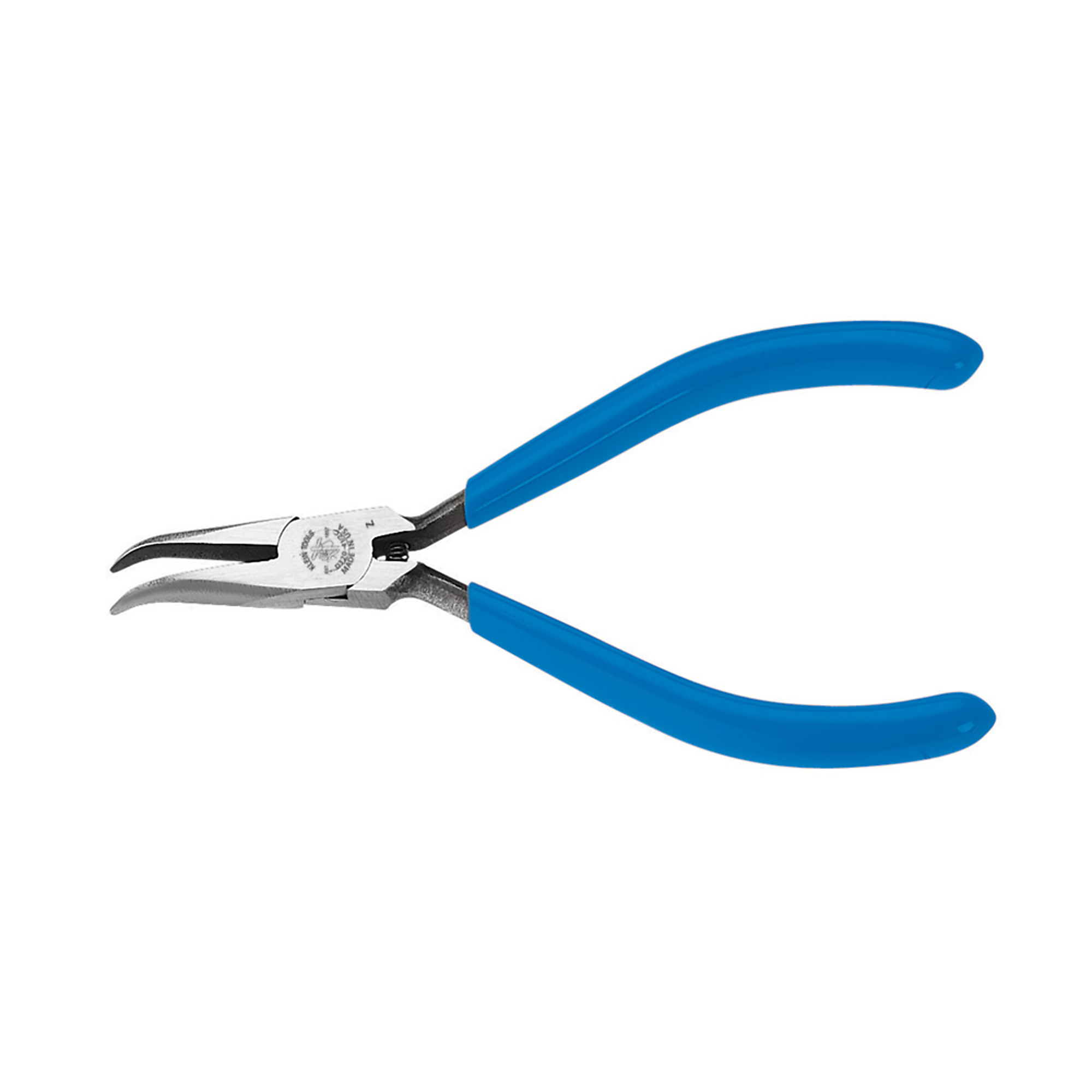 Klein Tools, Electronics Pliers, Needle Nose with Curved Chain-, Pieces (qty.) 1 Material Steel, Jaw Capacity 1.28 in, Model# D320-41/2C